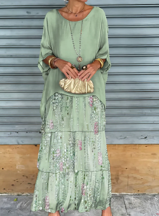 Shina™ – Elegantes Fließendes Maxikleid