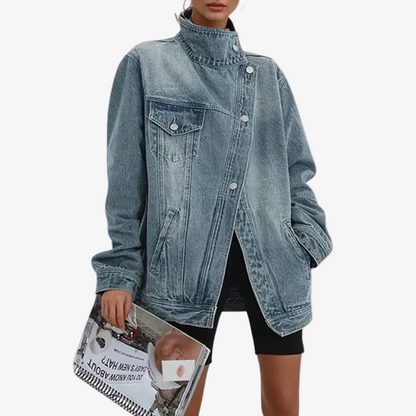 Inthet™ – Baumwolle Street Style Trendige asymmetrische Knopfjacke