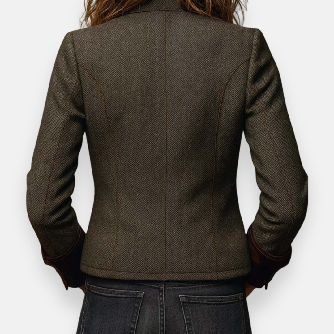 Darmae™ | Elegante Tweedjacke mit Samt-Details