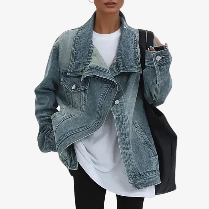 Inthet™ – Baumwolle Street Style Trendige asymmetrische Knopfjacke