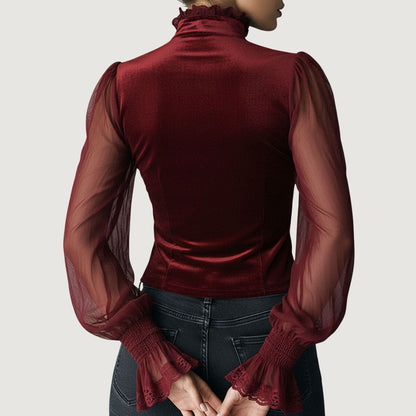 Lovina™ - Zeitlose elegante Bluse mit Spitzendetails und Ärmeln