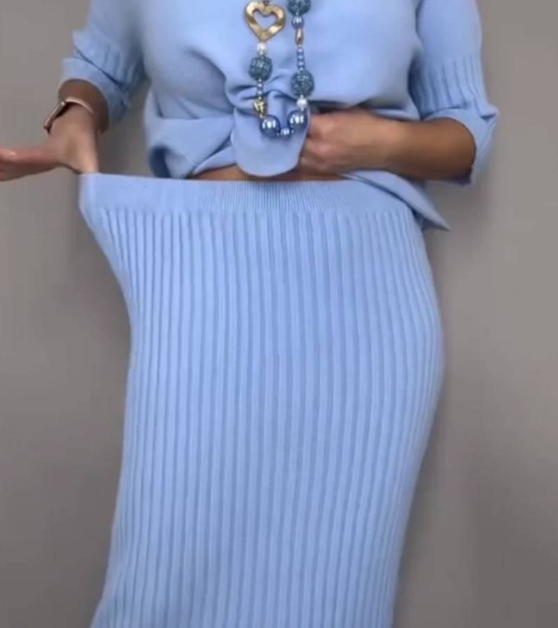 Marlene™ - Strick-Set mit geripptem Rock 