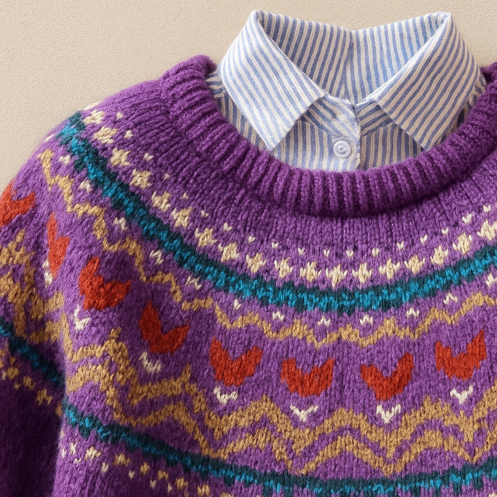 Solva™ – Eleganter Vintage-Strickpullover