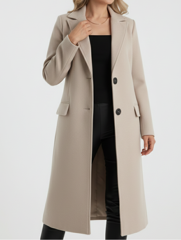 Rebie™ – Eleganter Langer Mantel mit klassischem Charakter 