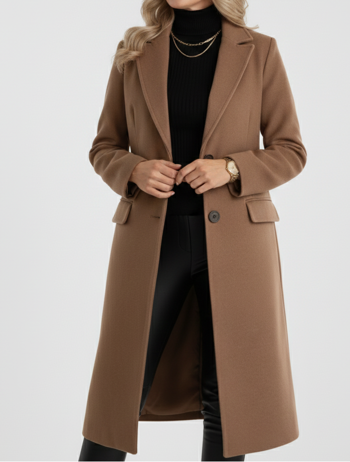 Rebie™ – Eleganter Langer Mantel mit klassischem Charakter 