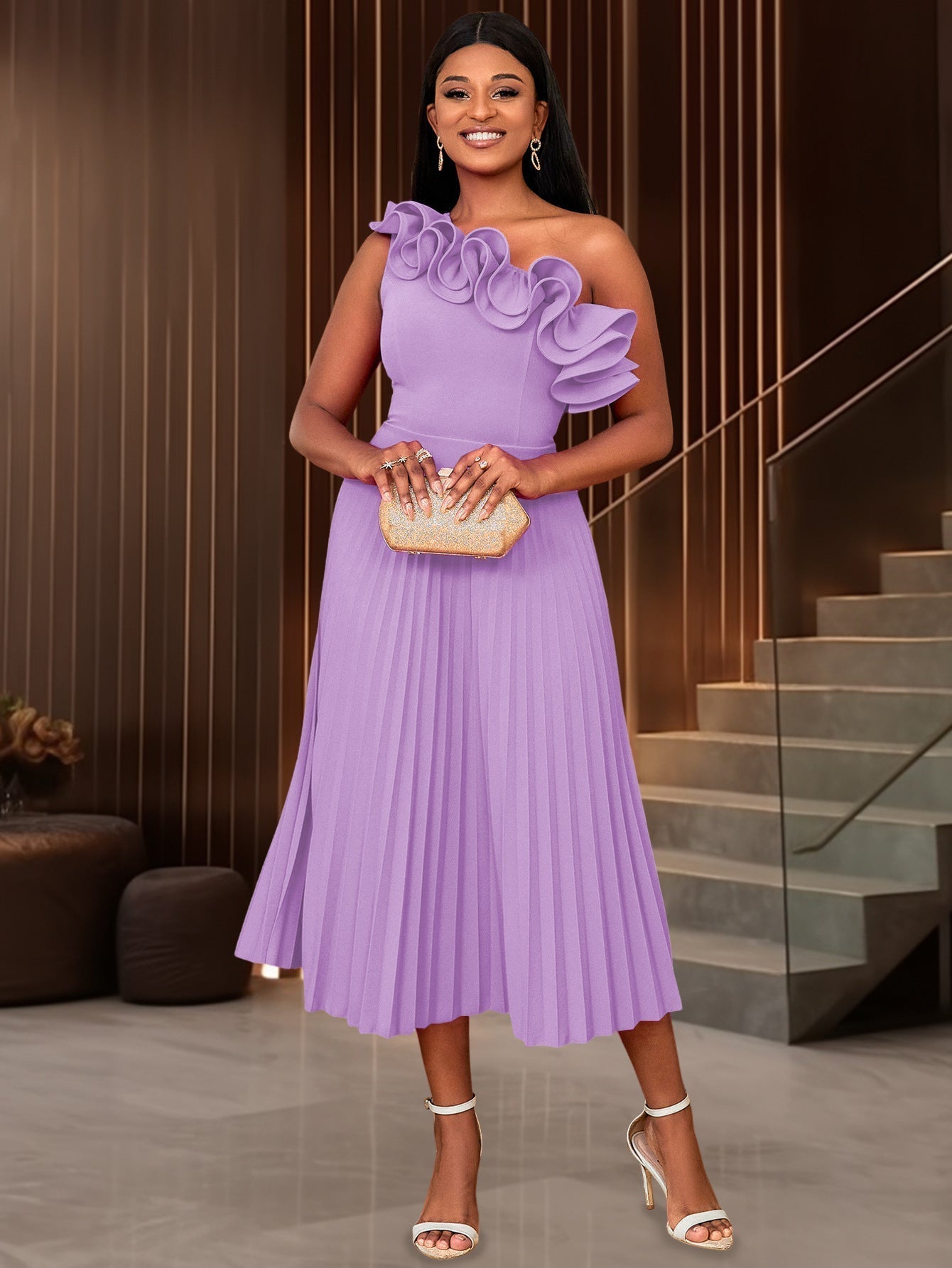 Adi™ - Couture Asymmetrisches Ein-Schulter-Abendkleid