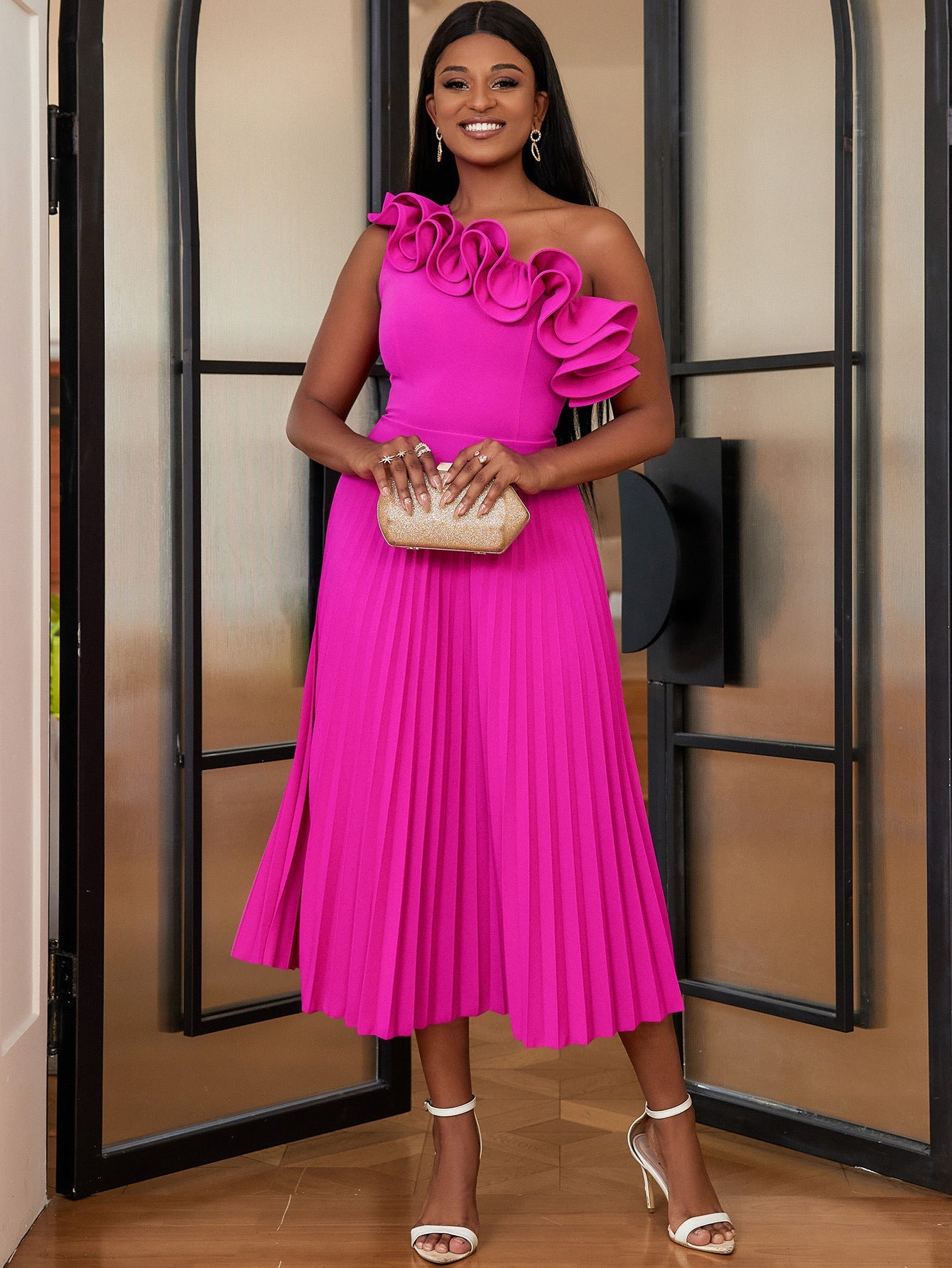 Adi™ - Couture Asymmetrisches Ein-Schulter-Abendkleid