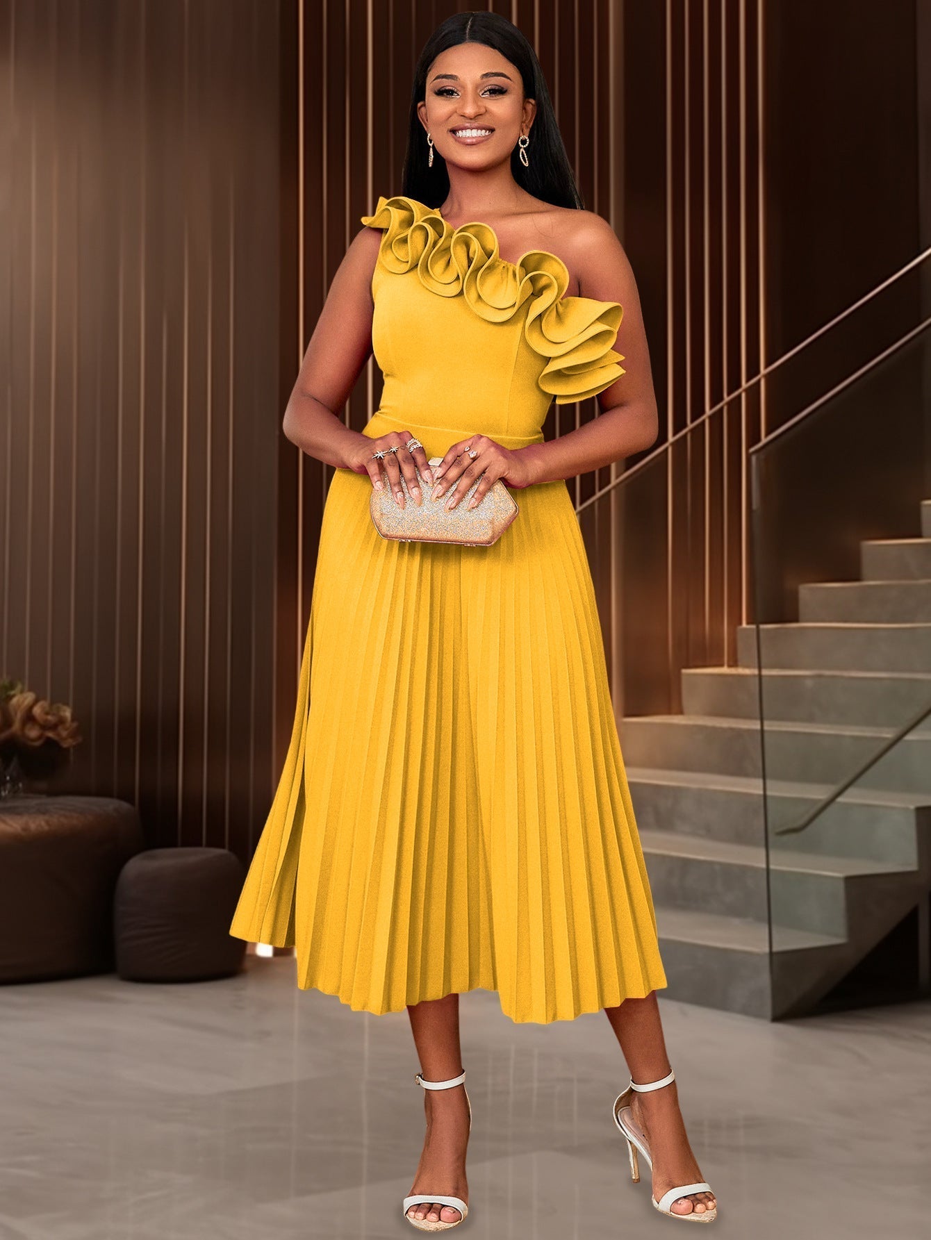 Adi™ - Couture Asymmetrisches Ein-Schulter-Abendkleid