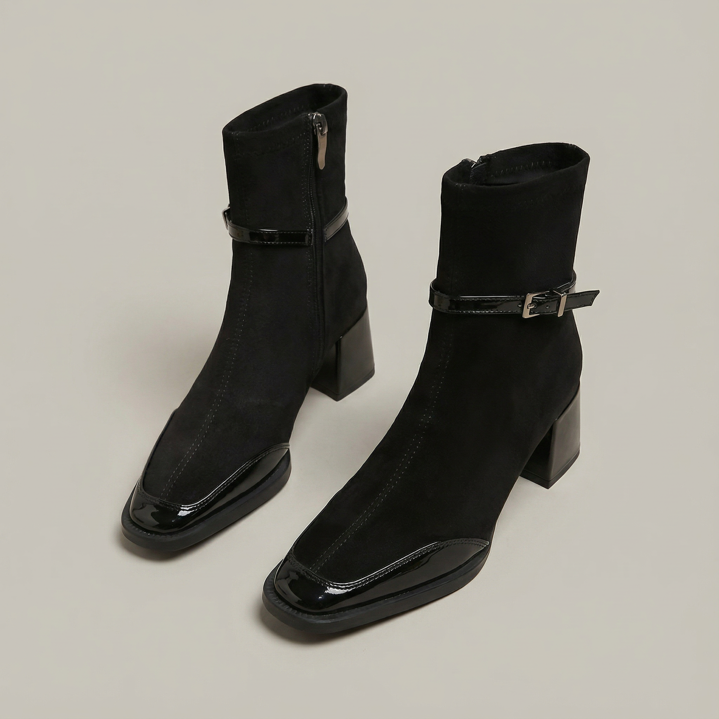 Lenie™ - Elegante Stiefeletten mit mittlerem Absatz aus Öko-Wildleder