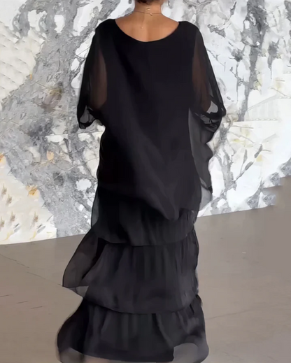 Shina™ – Elegantes Fließendes Maxikleid