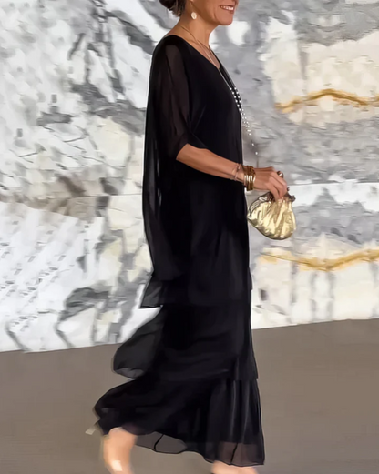 Shina™ – Elegantes Fließendes Maxikleid