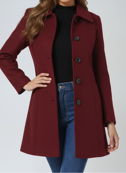 Leonila™ - Damen-Wintermantel mit einem Knopf