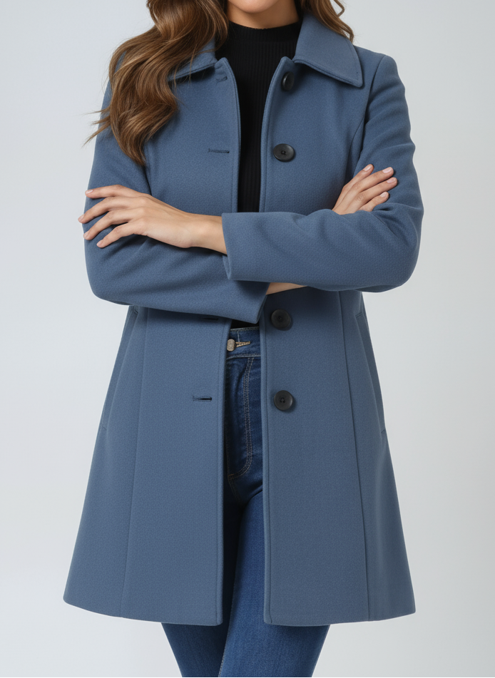 Leonila™ - Damen-Wintermantel mit einem Knopf