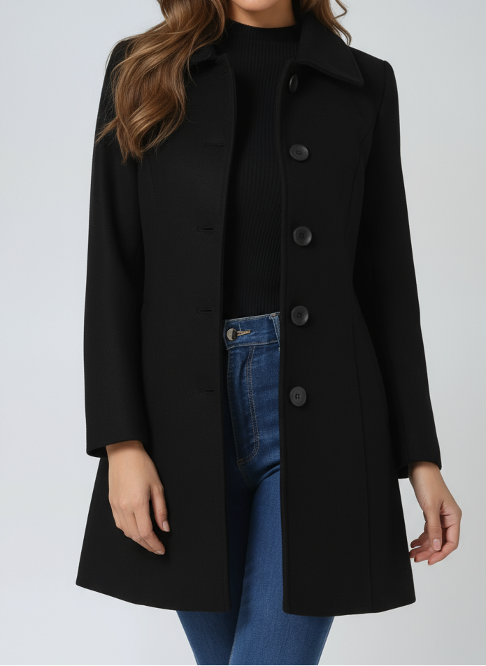 Leonila™ - Damen-Wintermantel mit einem Knopf