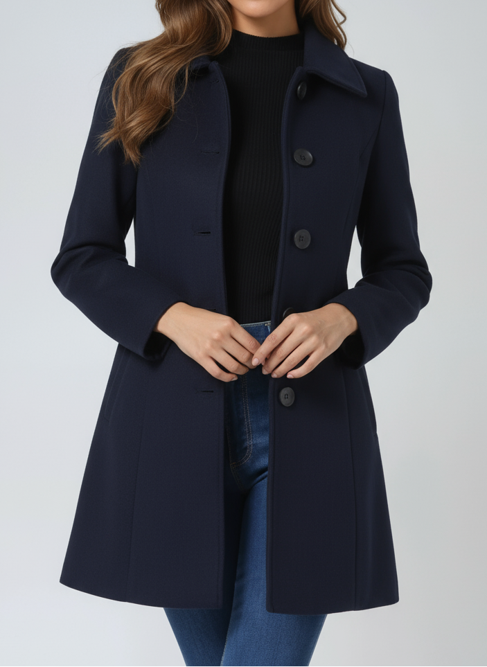 Leonila™ - Damen-Wintermantel mit einem Knopf