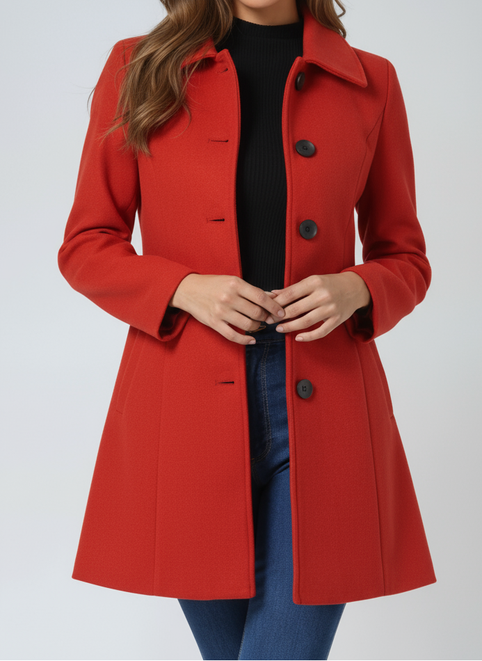 Leonila™ - Damen-Wintermantel mit einem Knopf