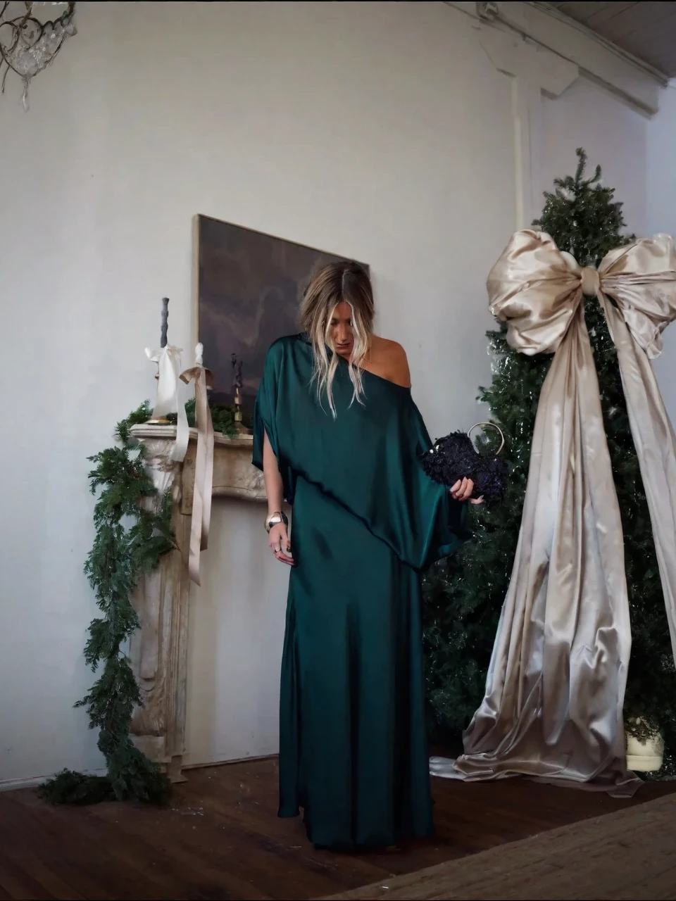 Alfy™ – Wandelbares Oberteil mit Drapierung und maxi-langem A-Linien-Rock