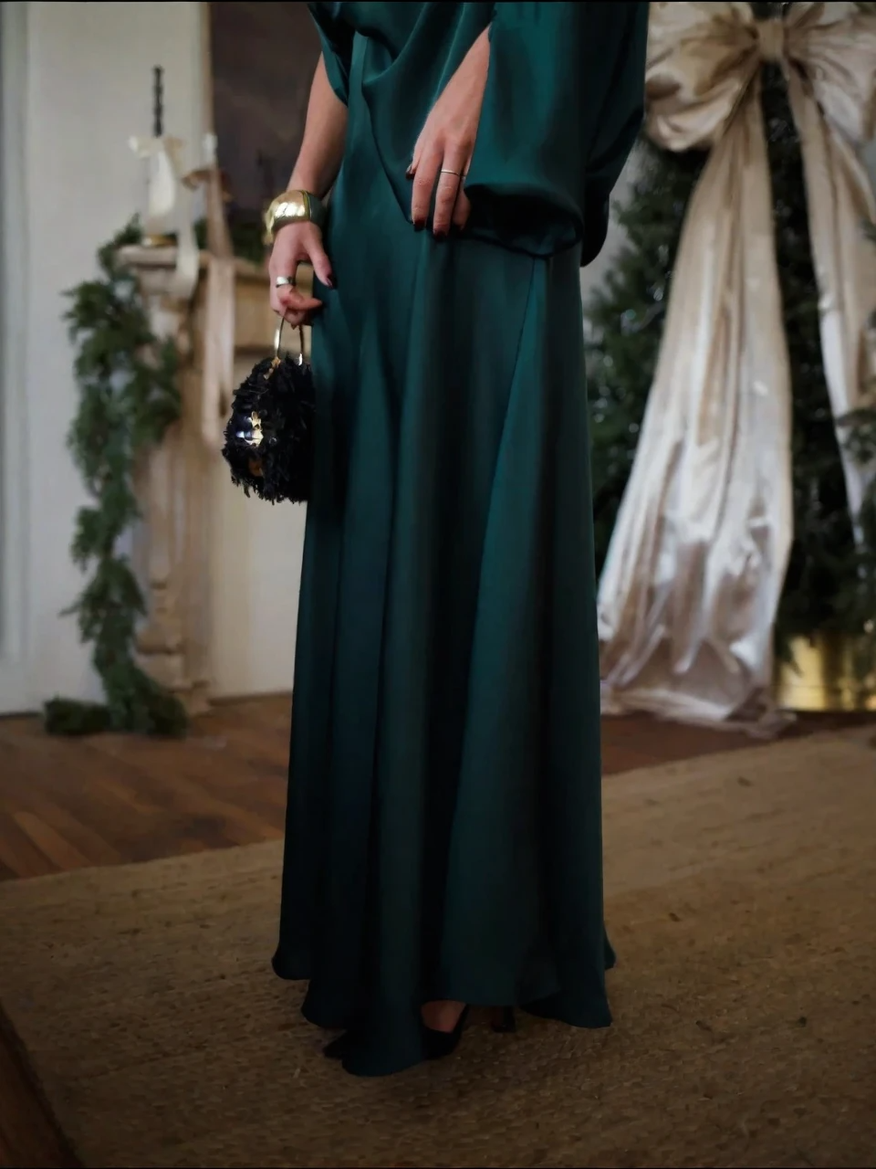 Alfy™ – Wandelbares Oberteil mit Drapierung und maxi-langem A-Linien-Rock