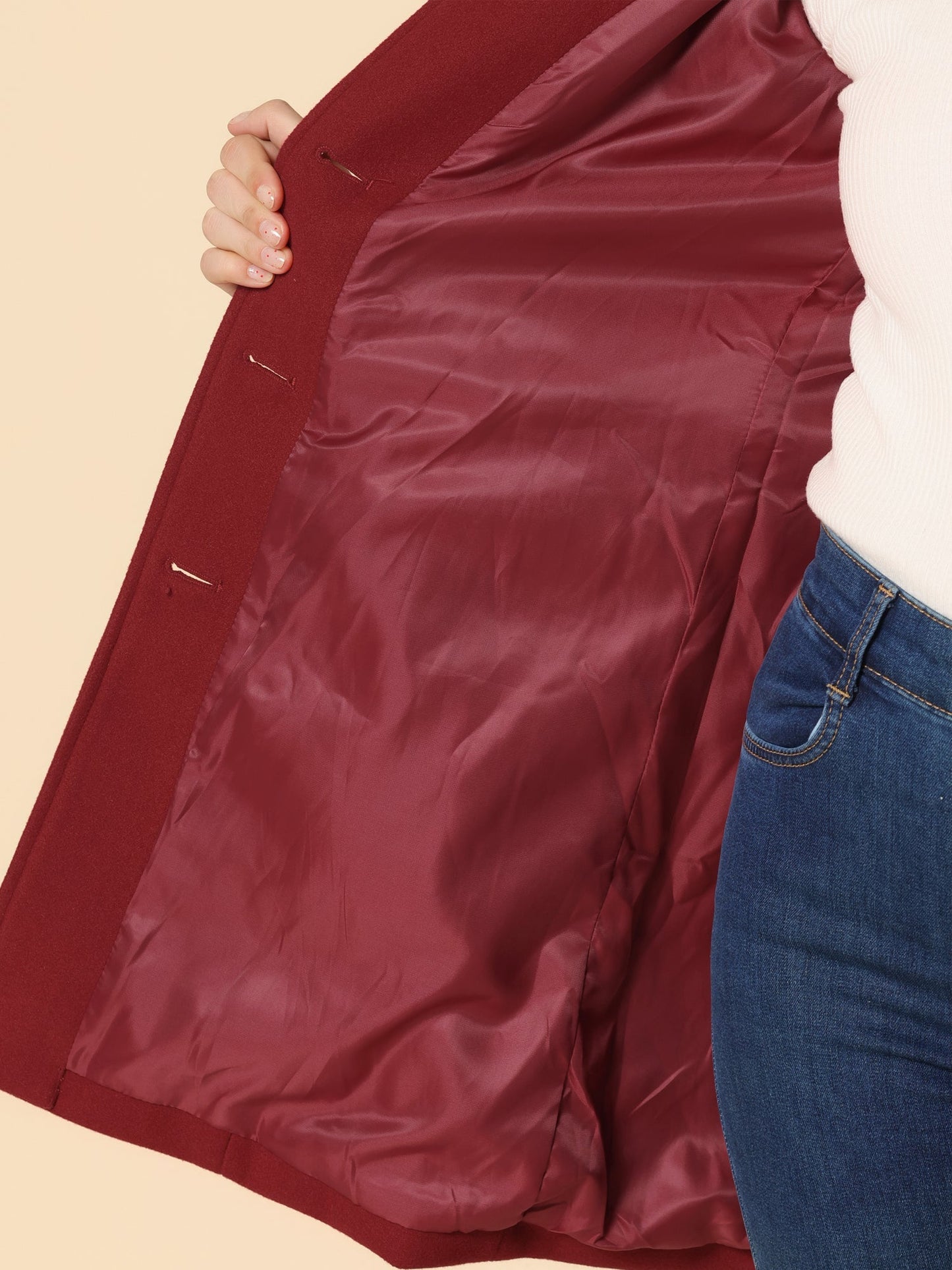 Leonila™ - Damen-Wintermantel mit einem Knopf